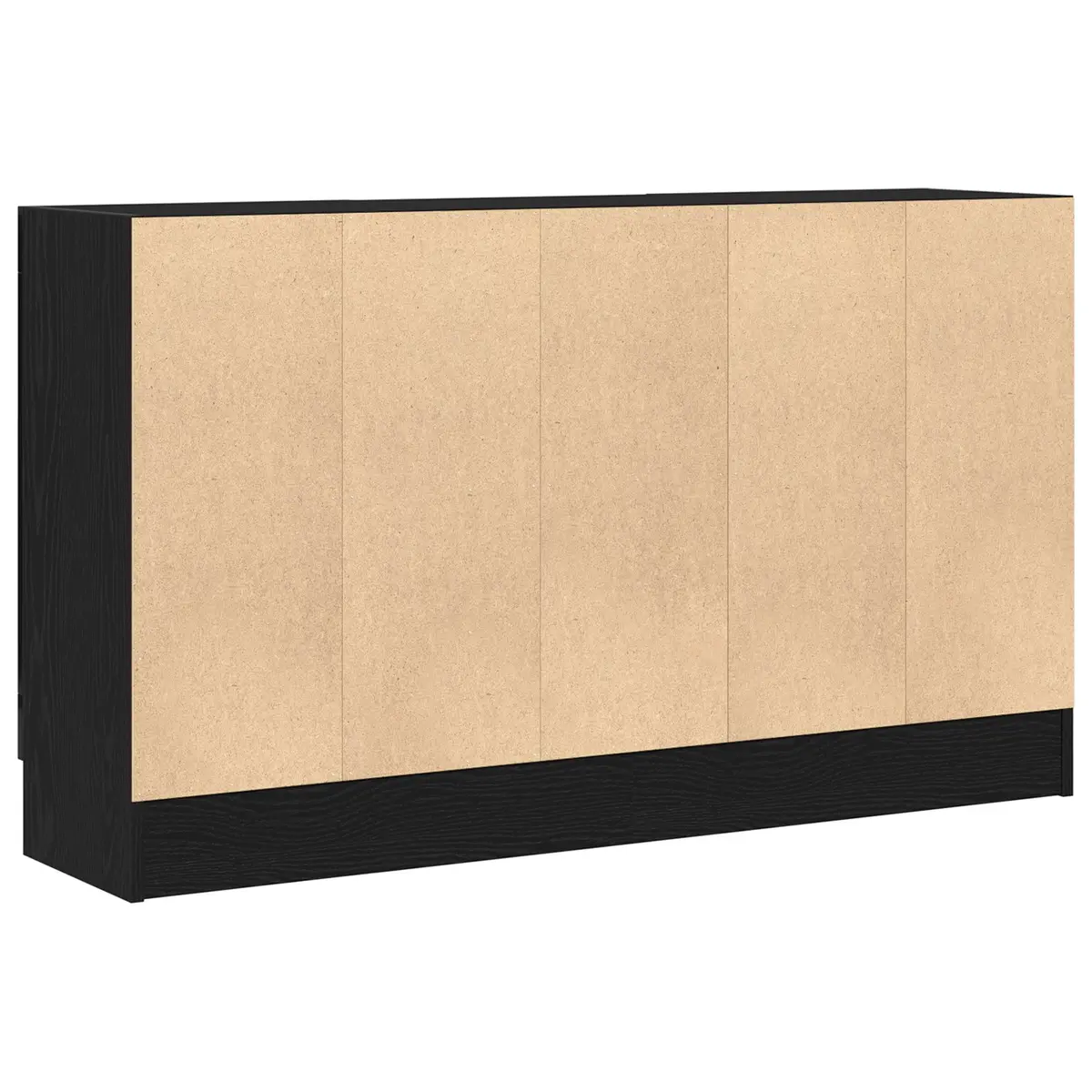 Sideboard Black Oak Storage Cabinet 120x30.5x70cm Engineered Wood