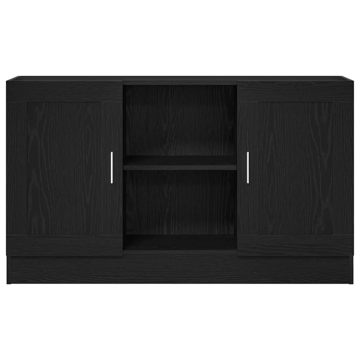 Sideboard Black Oak Storage Cabinet 120x30.5x70cm Engineered Wood