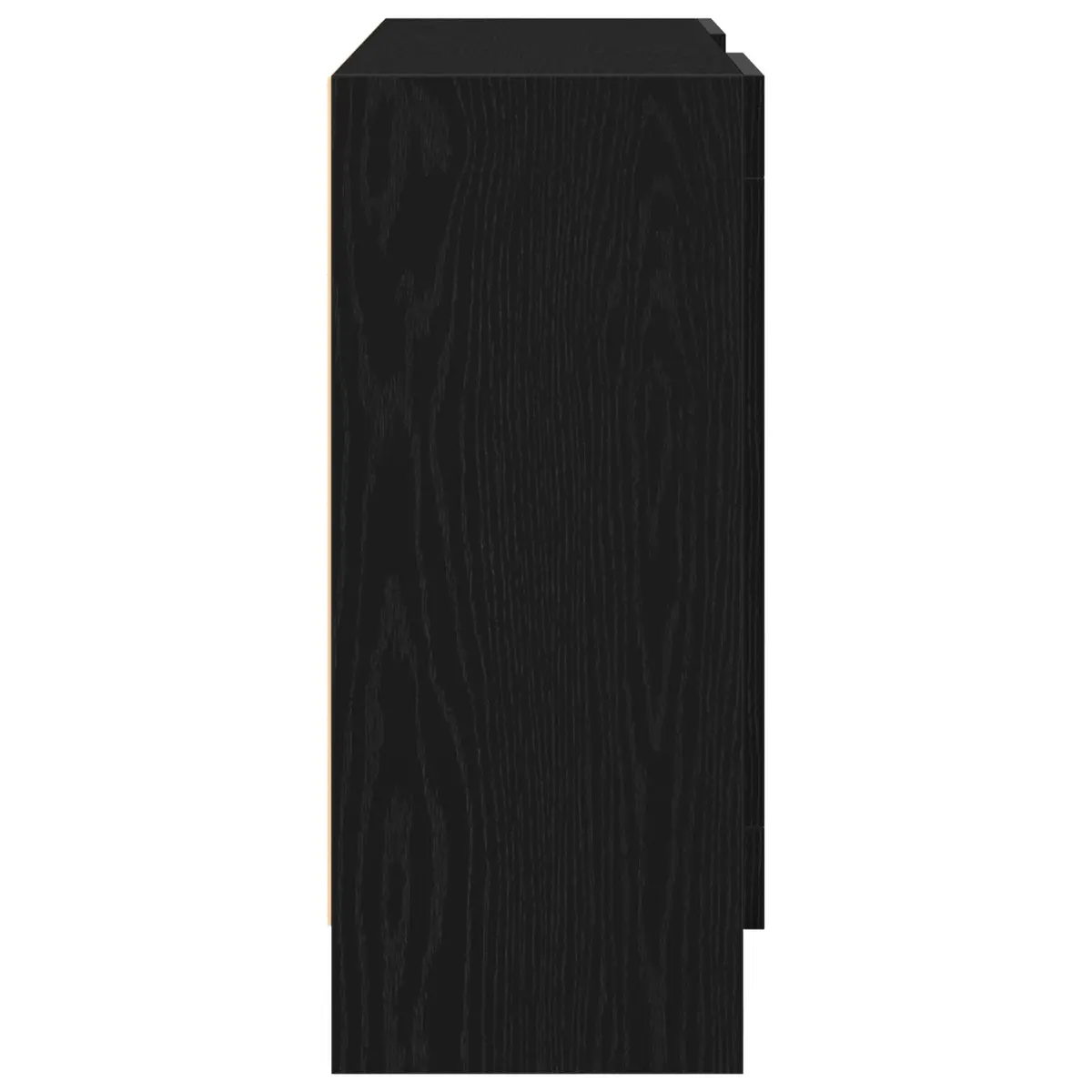 Sideboard Black Oak Storage Cabinet 120x30.5x70cm Engineered Wood