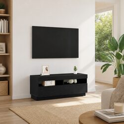 Modern Black TV Cabinet for Comfortable Living Spaces