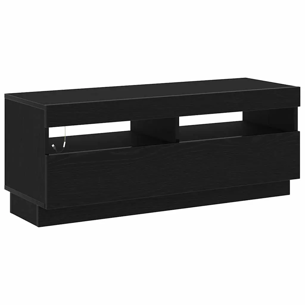 TV Cabinet Black Modern Living Room Entertainment Unit Engineered Wood