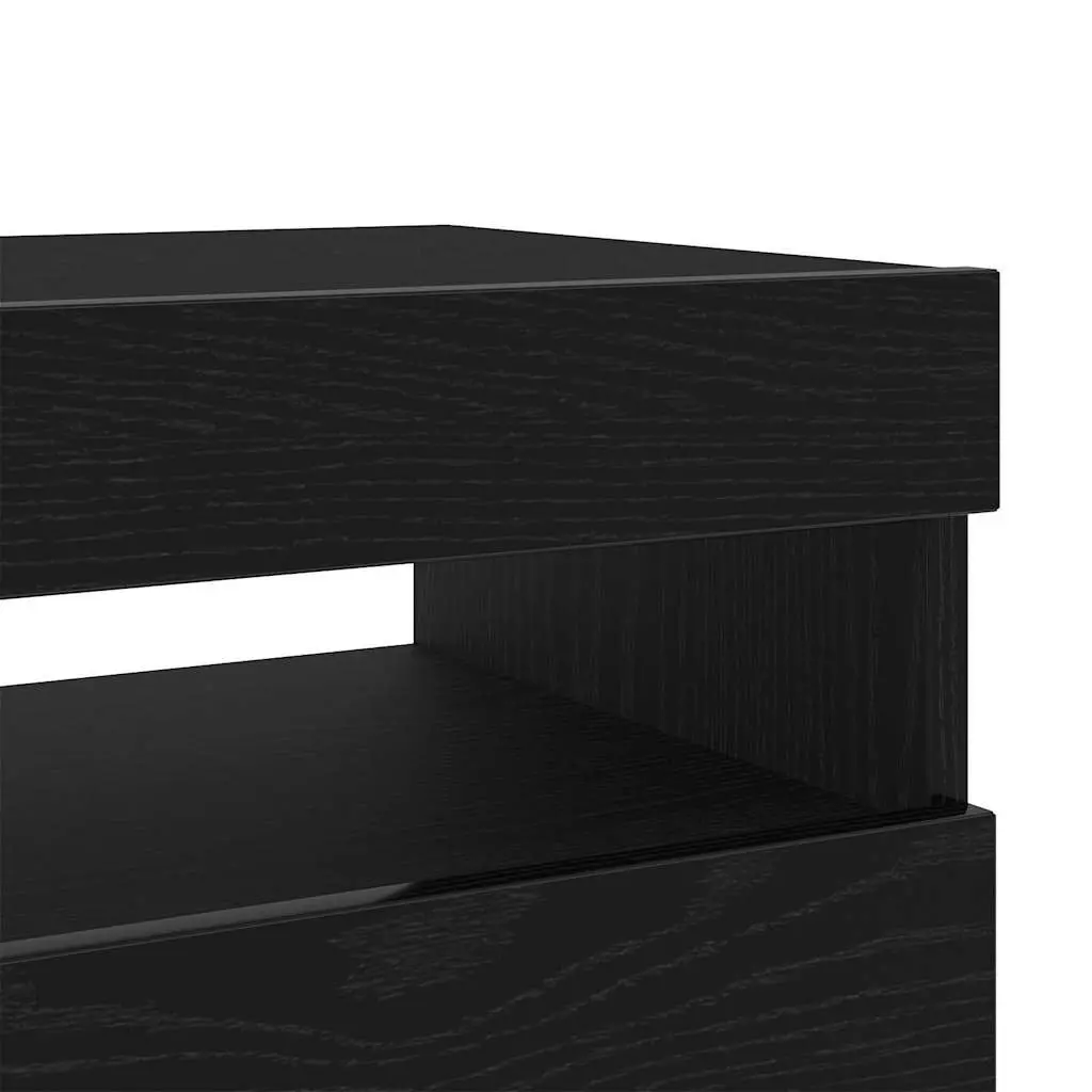 TV Cabinet Black Modern Living Room Entertainment Unit Engineered Wood