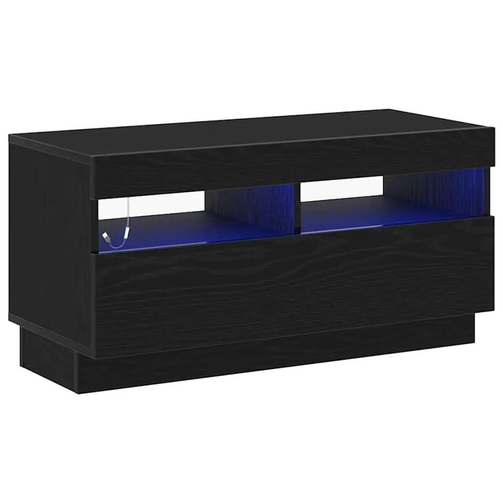 TV Cabinet Black Modern 80 x 35 x 40 cm Engineered Wood