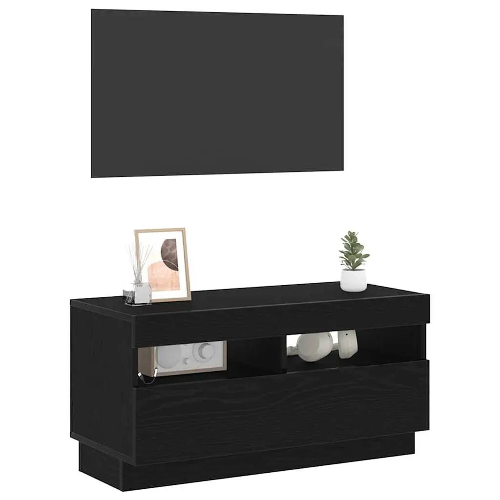 TV Cabinet Black Modern 80 x 35 x 40 cm Engineered Wood