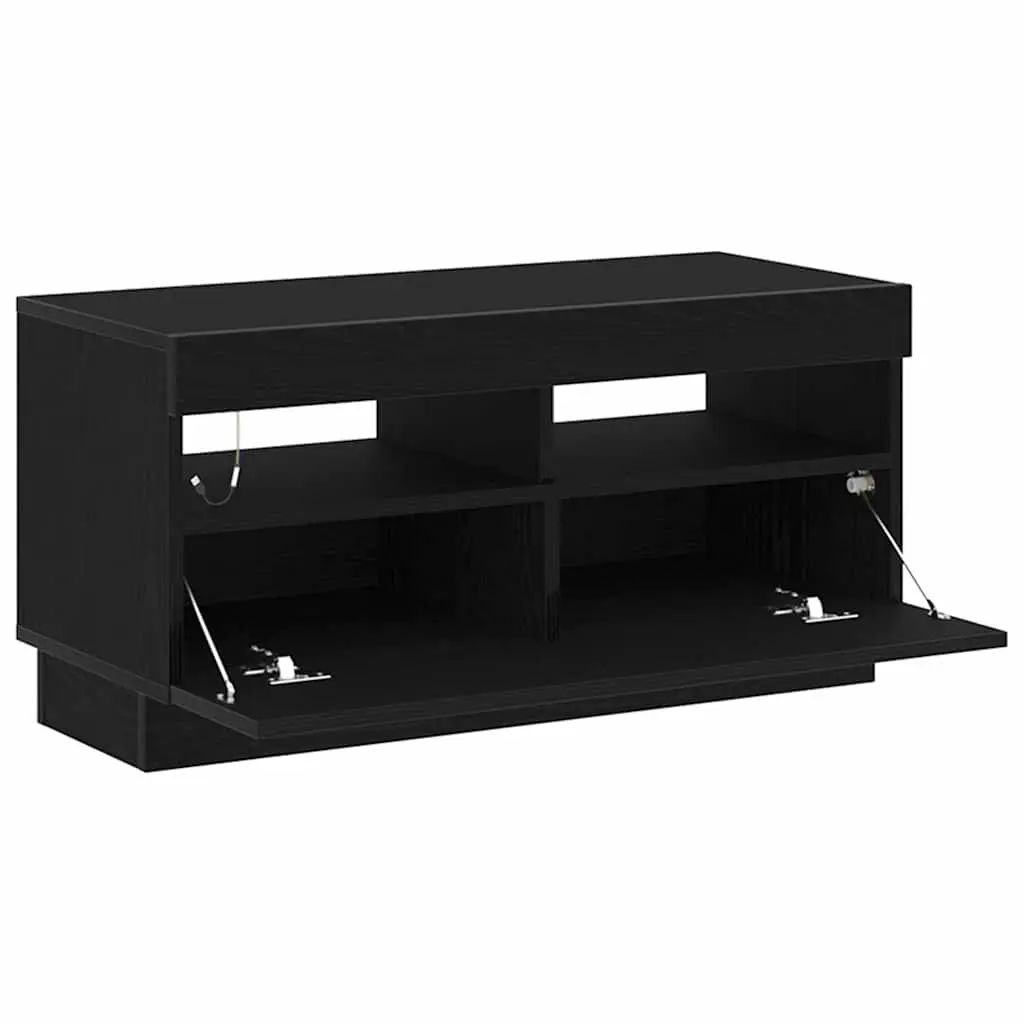 TV Cabinet Black Modern 80 x 35 x 40 cm Engineered Wood