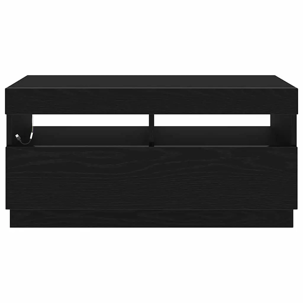 TV Cabinet Black Modern 80 x 35 x 40 cm Engineered Wood