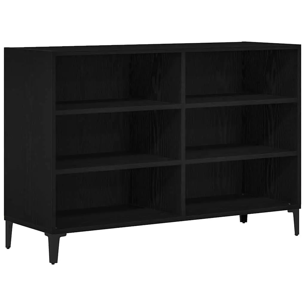 Sideboard Black Oak 103.5 x 35 x 70 cm Engineered Wood Storage Cabinet