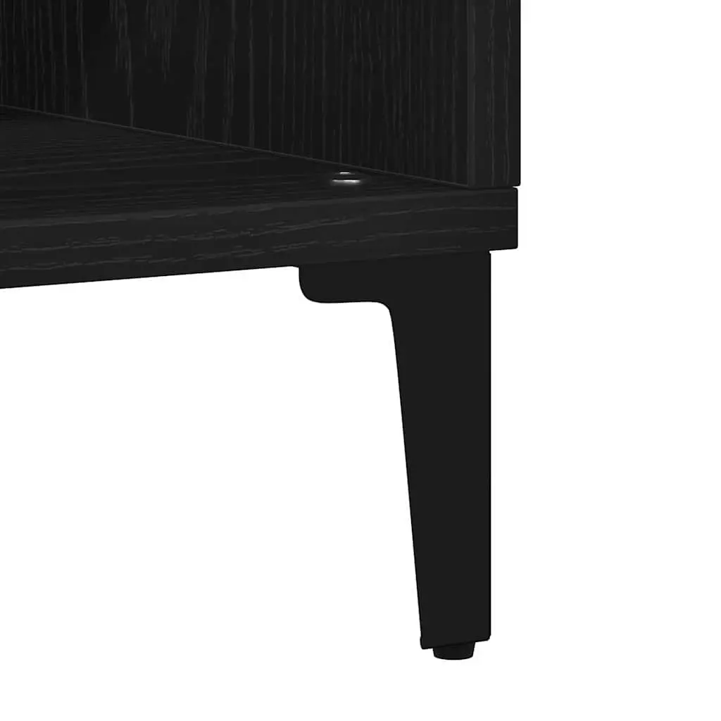 Sideboard Black Oak 103.5 x 35 x 70 cm Engineered Wood Storage Cabinet