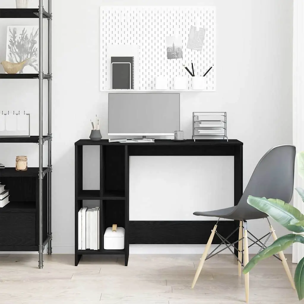 Desk Black Oak Modern 102.5 x 35 x 75 cm Engineered Wood