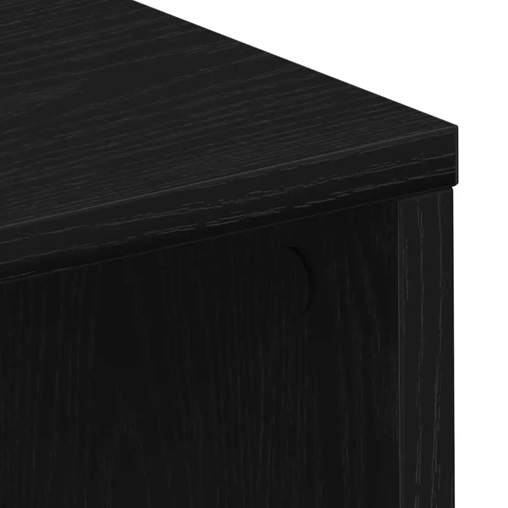 Desk Black Oak Modern 102.5 x 35 x 75 cm Engineered Wood