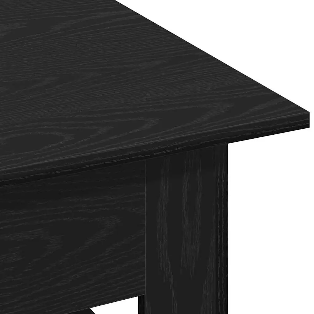 Coffee Table Modern Minimalist 102cm Black Oak Engineered Wood