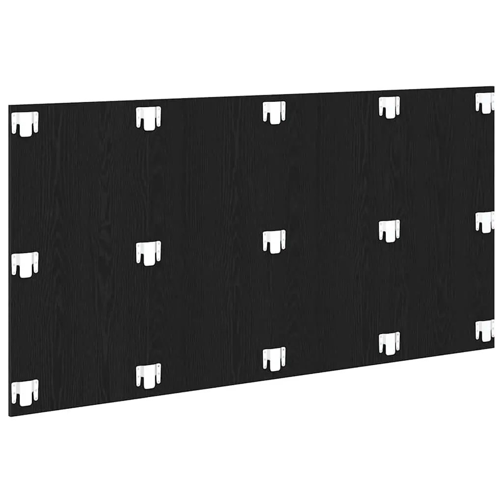 Modern Wall-Mounted Bed Headboard Black Oak Engineered Wood 160cm Bedroom