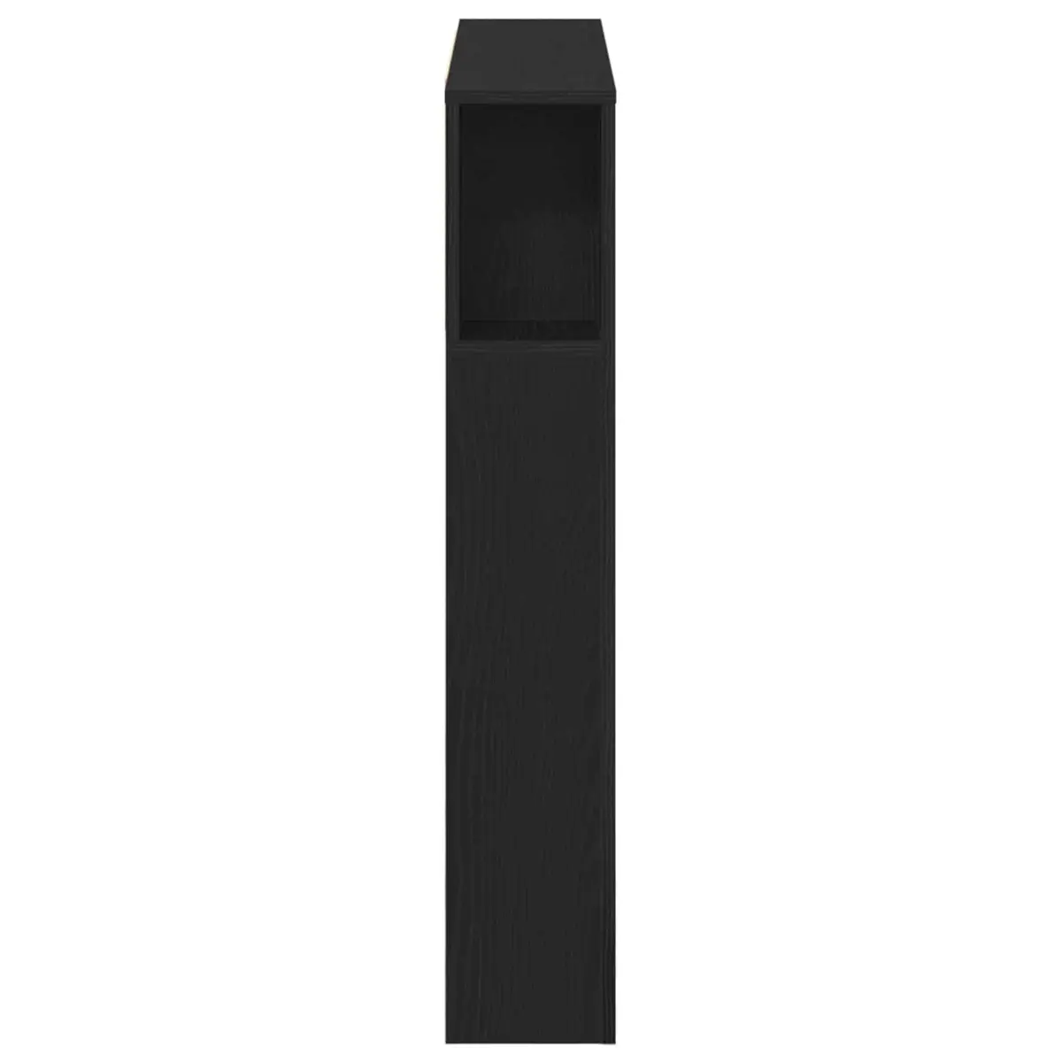 Minimalist Black Headboard Cabinet for Storage