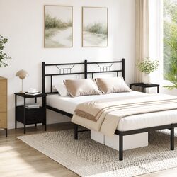 Black Bedside Cabinet Set of 2 for Modern Bedrooms