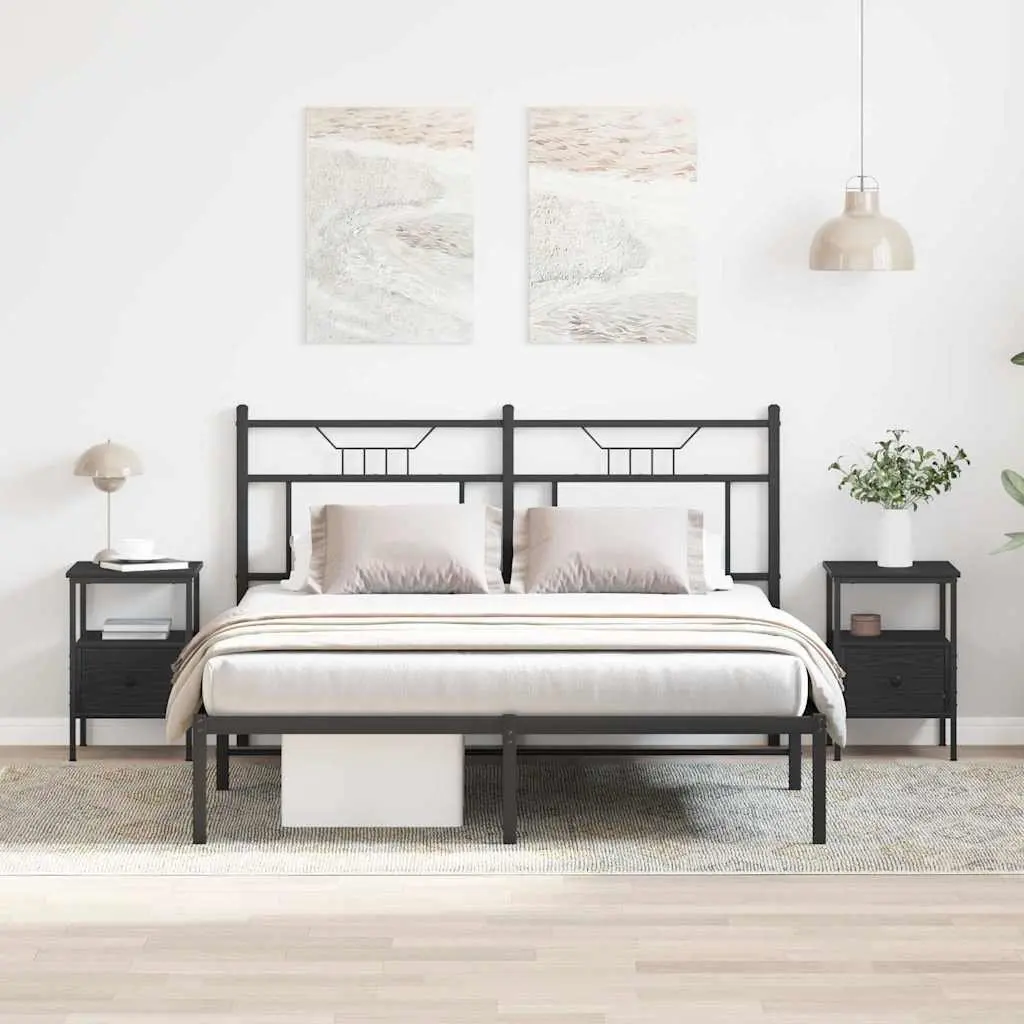 Black Bedside Cabinet Set of 2 for Modern Bedrooms