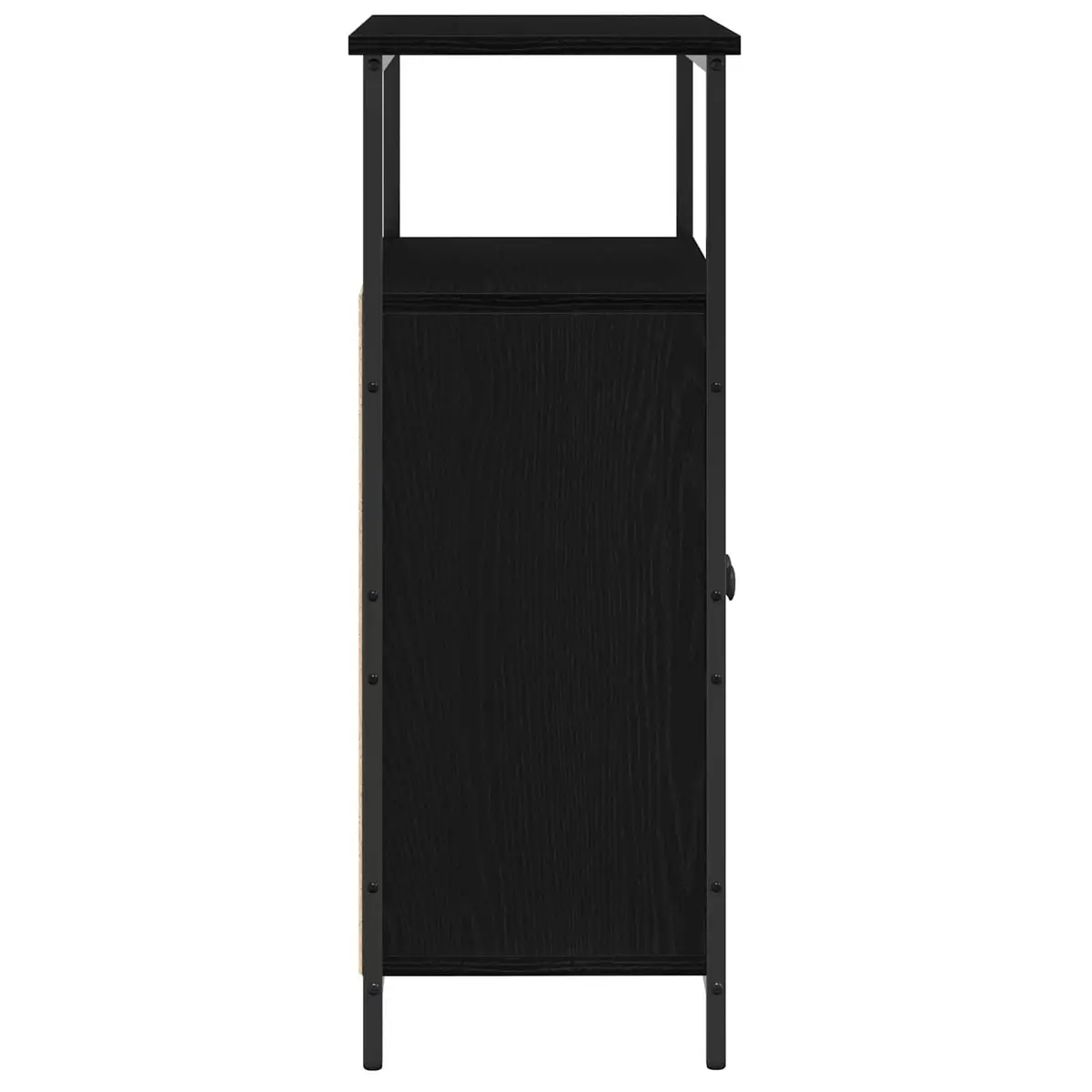 Sideboard Black Oak 70 x 30 x 80 cm Storage Cabinet Modern Living Dining