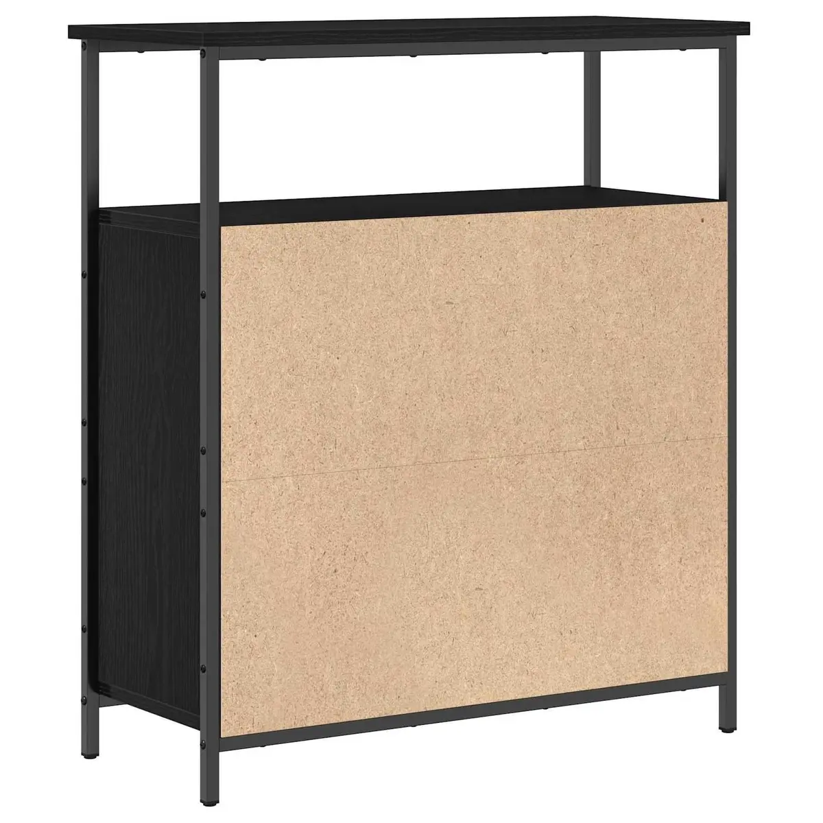 Sideboard Black Oak 70 x 30 x 80 cm Storage Cabinet Modern Living Dining
