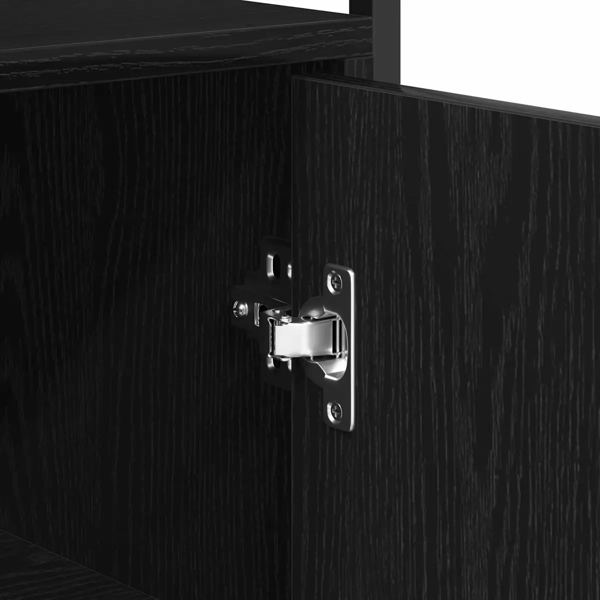 Sideboard Black Oak 70 x 30 x 80 cm Storage Cabinet Modern Living Dining