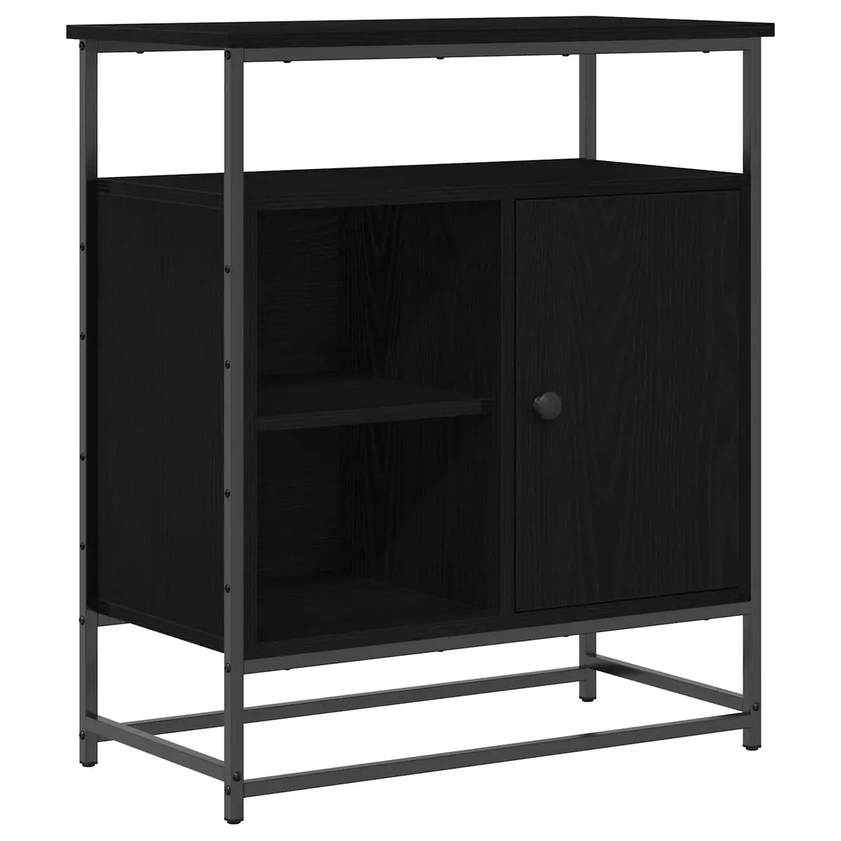 Sideboard Black Storage Cabinet Modern Dining Living Room Buffet Cupboard