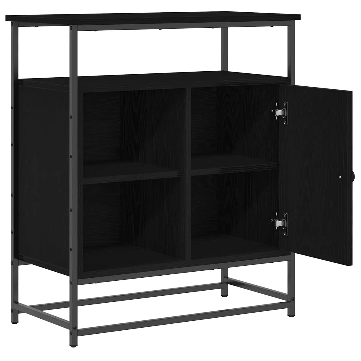 Sideboard Black Storage Cabinet Modern Dining Living Room Buffet Cupboard