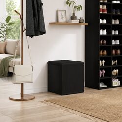 Black Oak Storage Bench for Modern Living Spaces