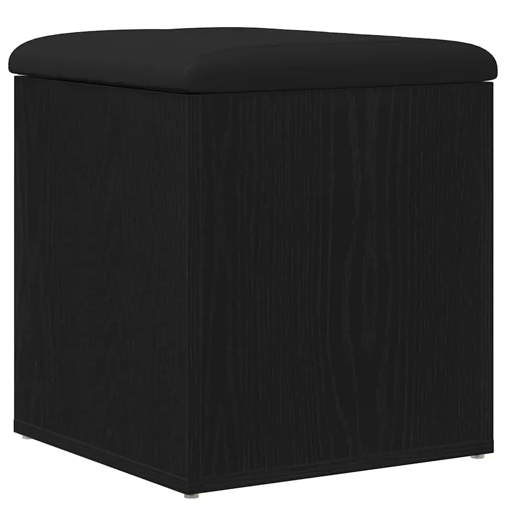 Storage Bench Black Oak Modern Engineered Wood 42 x 42 x 45 cm