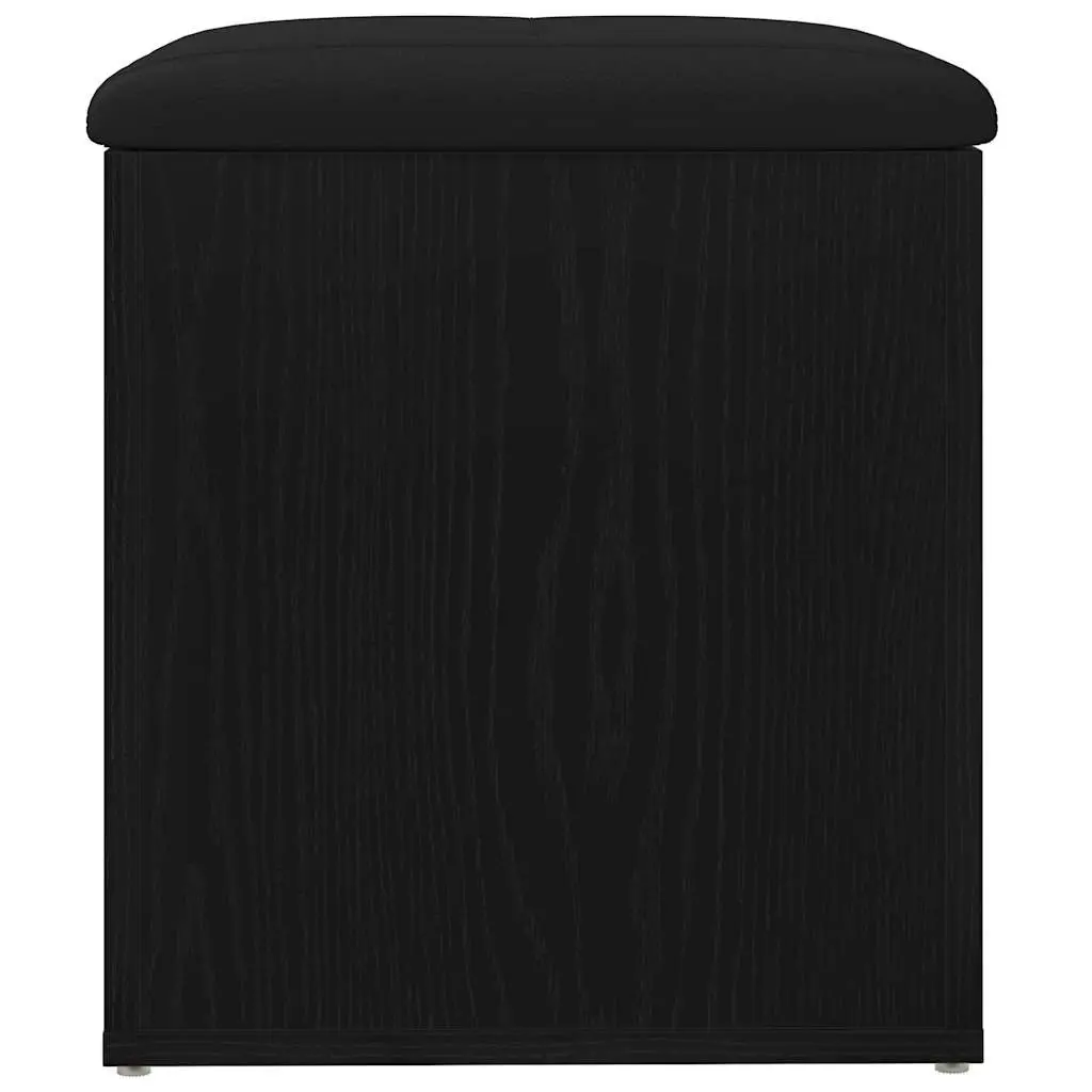 Storage Bench Black Oak Modern Engineered Wood 42 x 42 x 45 cm
