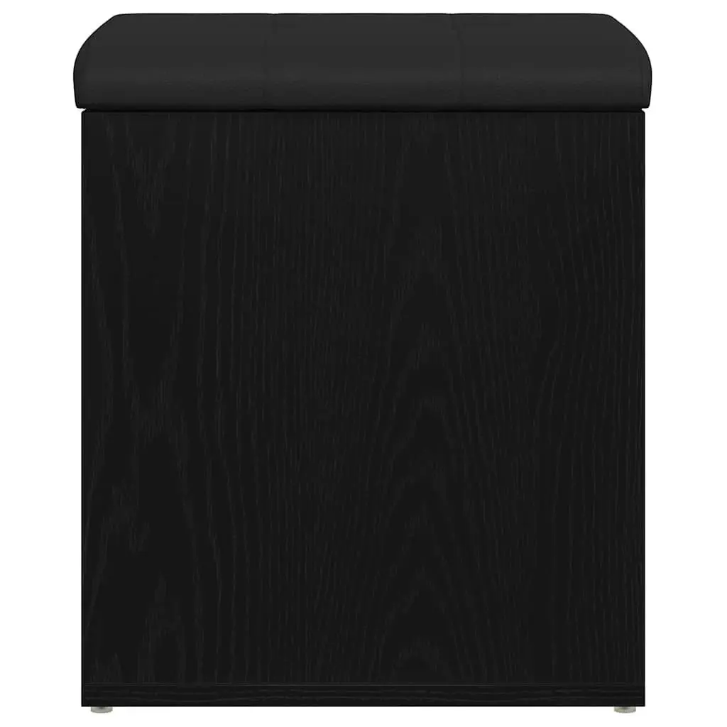Storage Bench Black Oak Modern Engineered Wood 42 x 42 x 45 cm