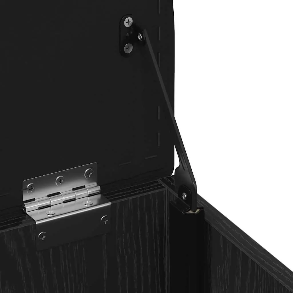 Storage Bench Black Oak Modern Engineered Wood 42 x 42 x 45 cm