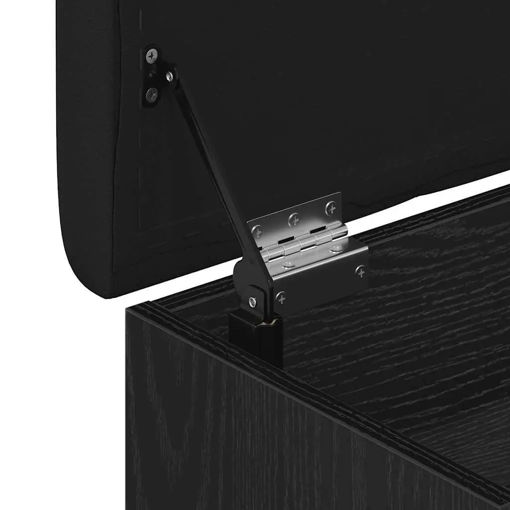 Storage Bench Black Oak 102x42x45cm Modern Engineered Wood