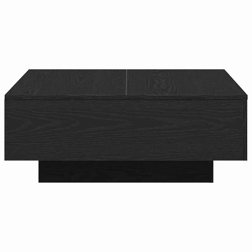 Coffee Table Black Oak 80x80x31cm Modern Living Room Accent Furniture