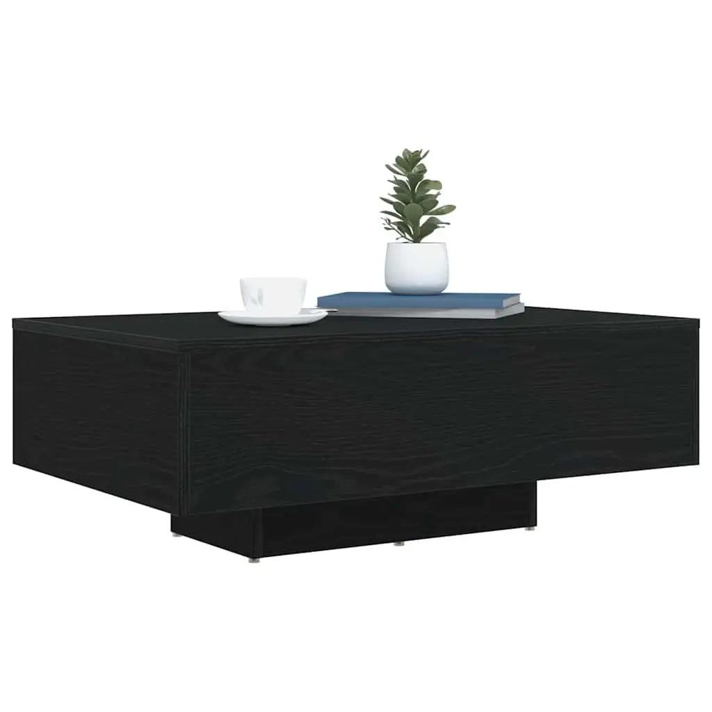 Coffee Table with LED Lights in Black Oak