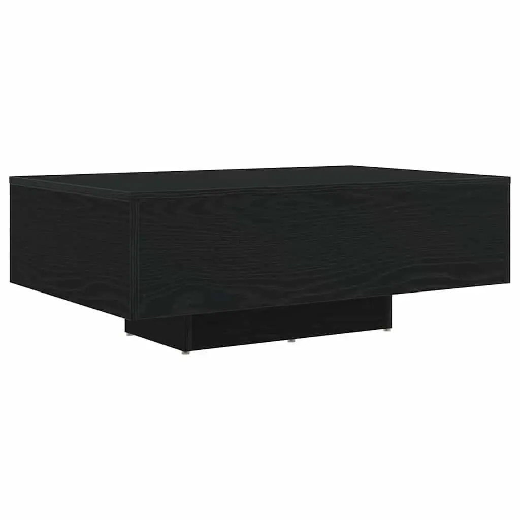 Coffee Table with LED Lights in Black Oak