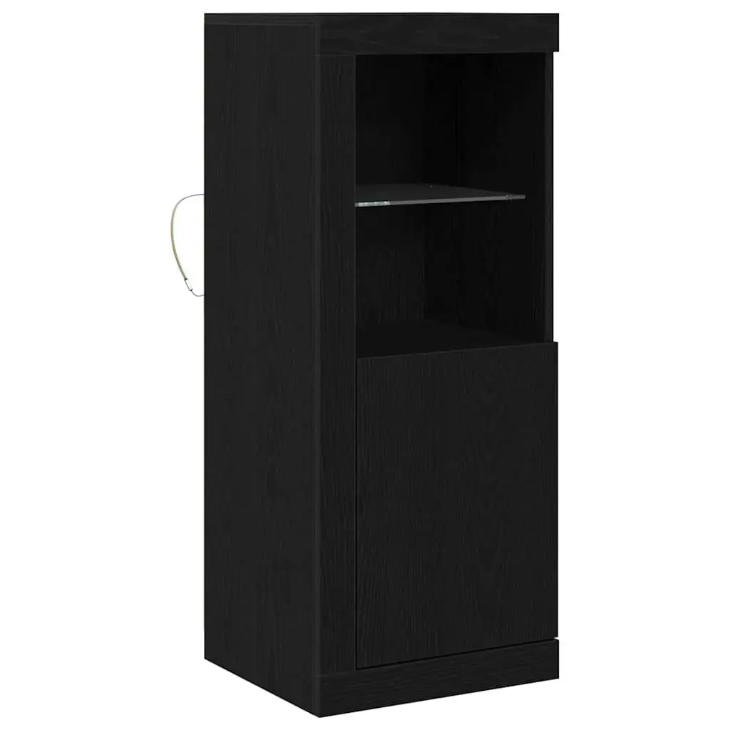 Black LED Sideboard for Dining and Living Spaces