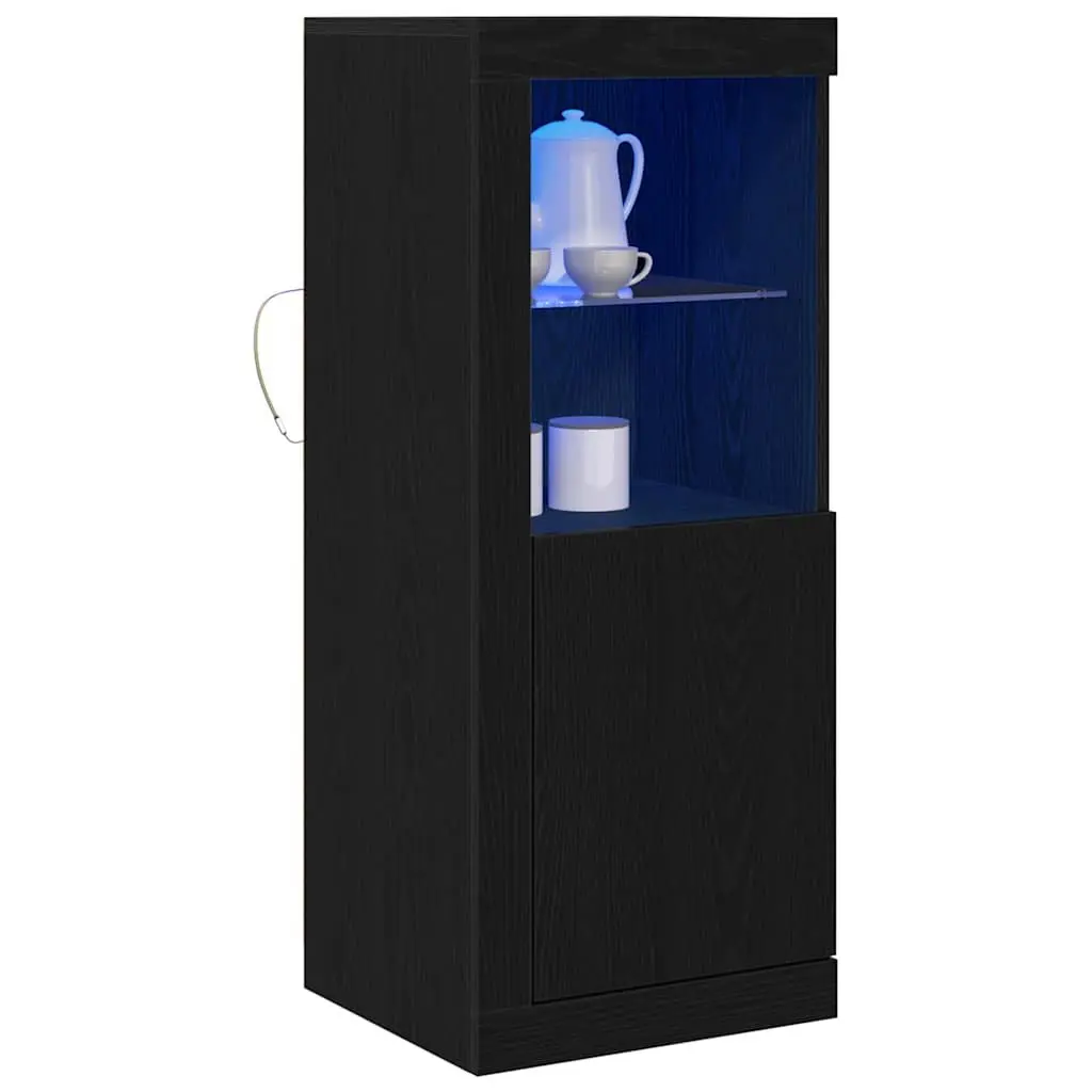 Black LED Sideboard for Dining and Living Spaces