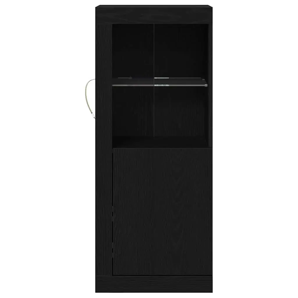 Black LED Sideboard for Dining and Living Spaces