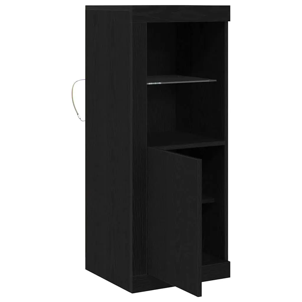 Black LED Sideboard for Dining and Living Spaces