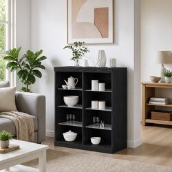 Stylish Black Oak LED Sideboard for Modern Spaces