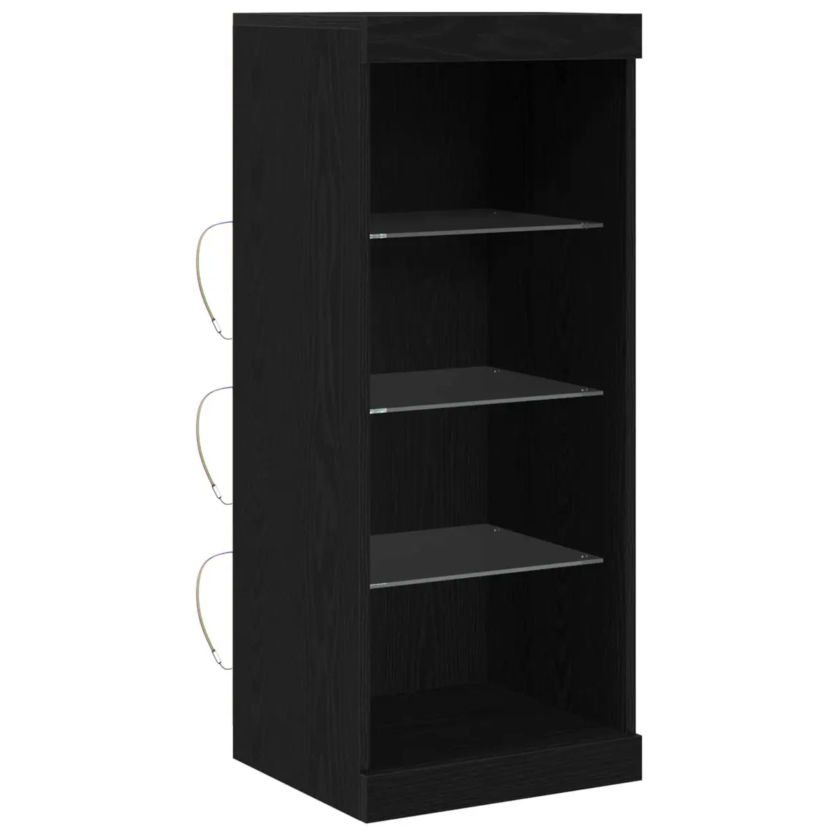 Black Oak Sideboard with Adjustable RGB LED Lighting