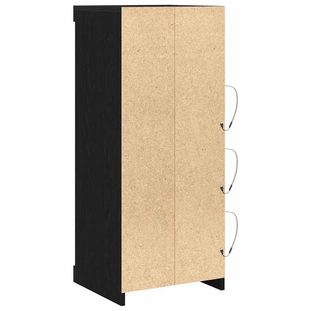 Black Oak Sideboard with Adjustable RGB LED Lighting