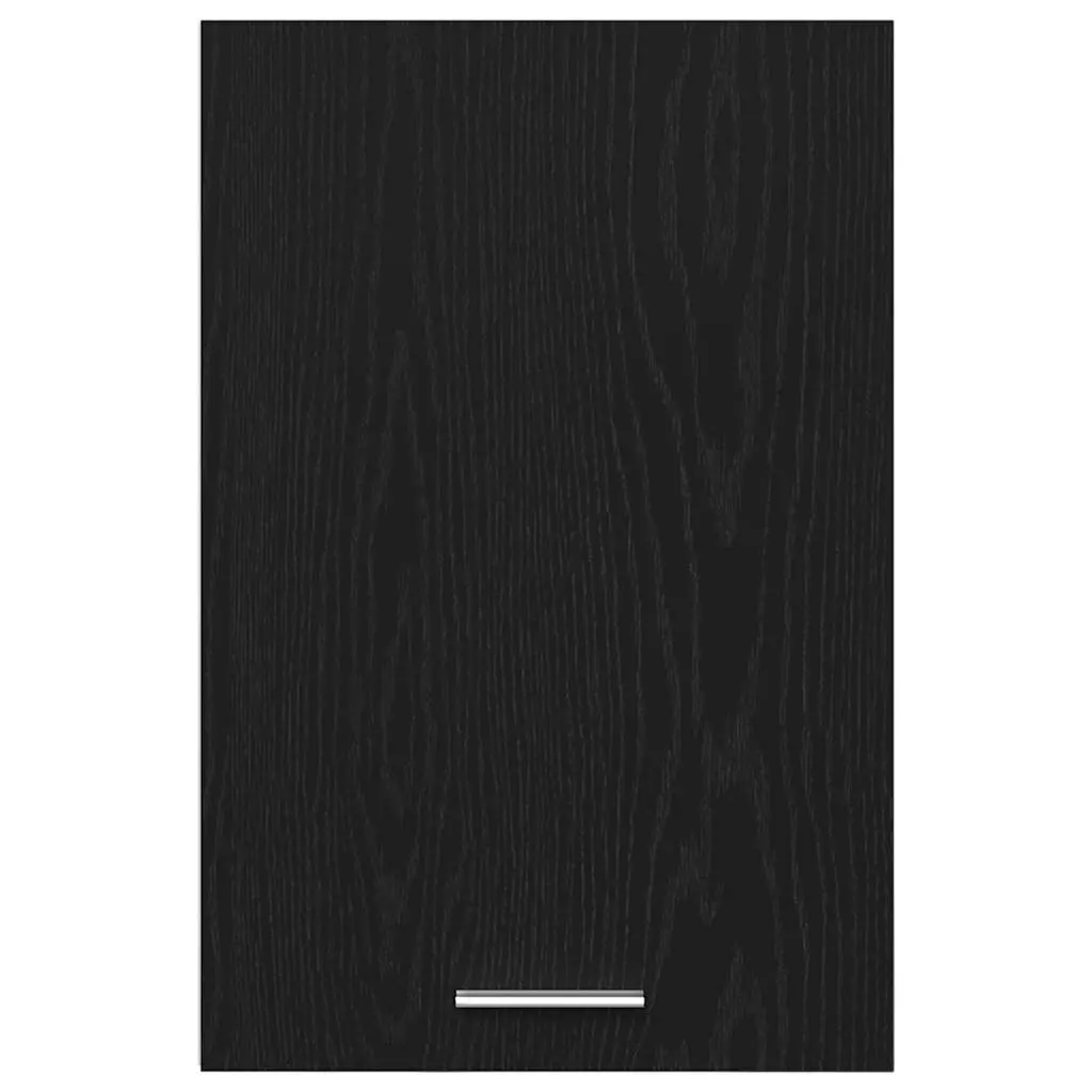 Wall-Mounted Hanging Cabinet Storage Engineered Wood Black Oak 40x31x60cm