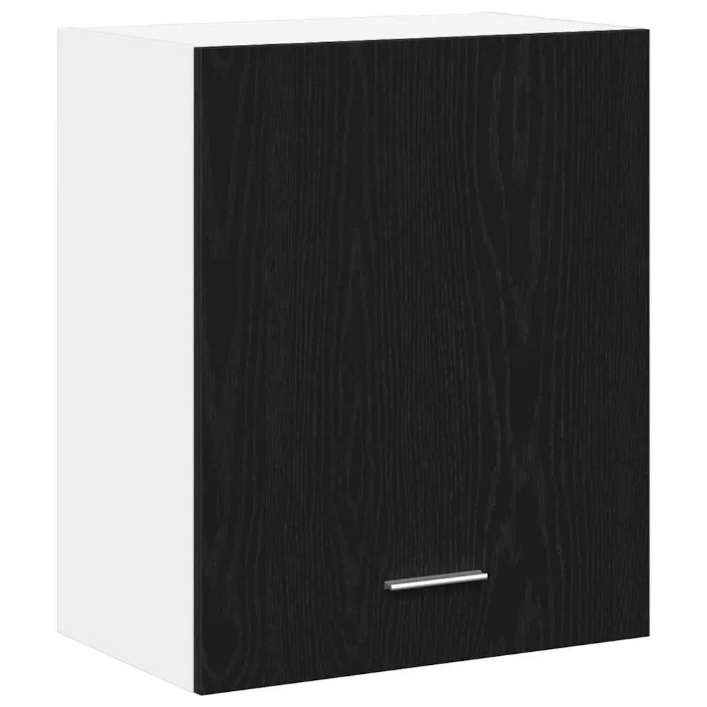 Black Oak Hanging Cabinet for Kitchen Storage