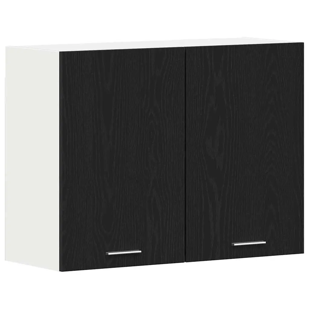 Black Oak Hanging Kitchen Cabinet for Storage