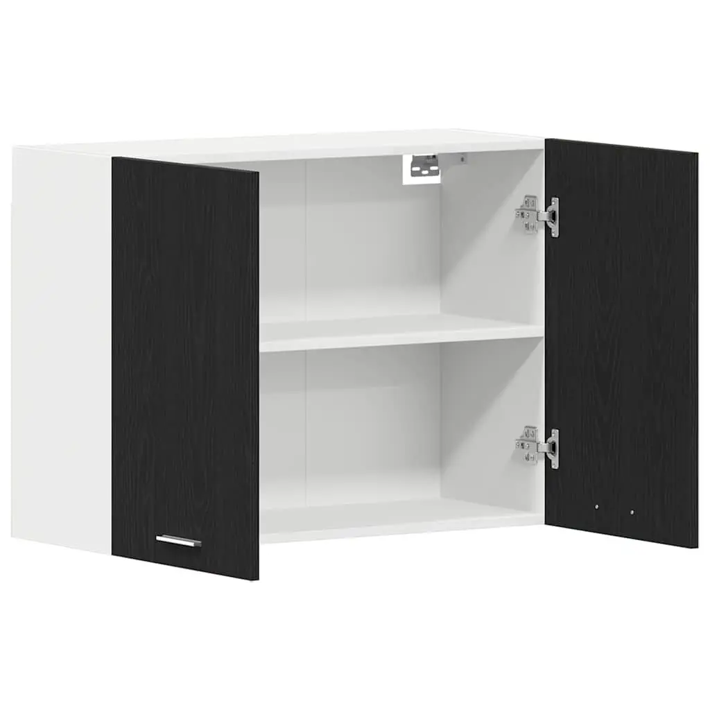 Black Oak Hanging Kitchen Cabinet for Storage