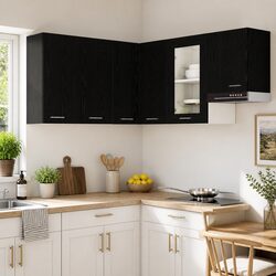 Black Modern Hanging Kitchen Cabinet for Organized Comfort
