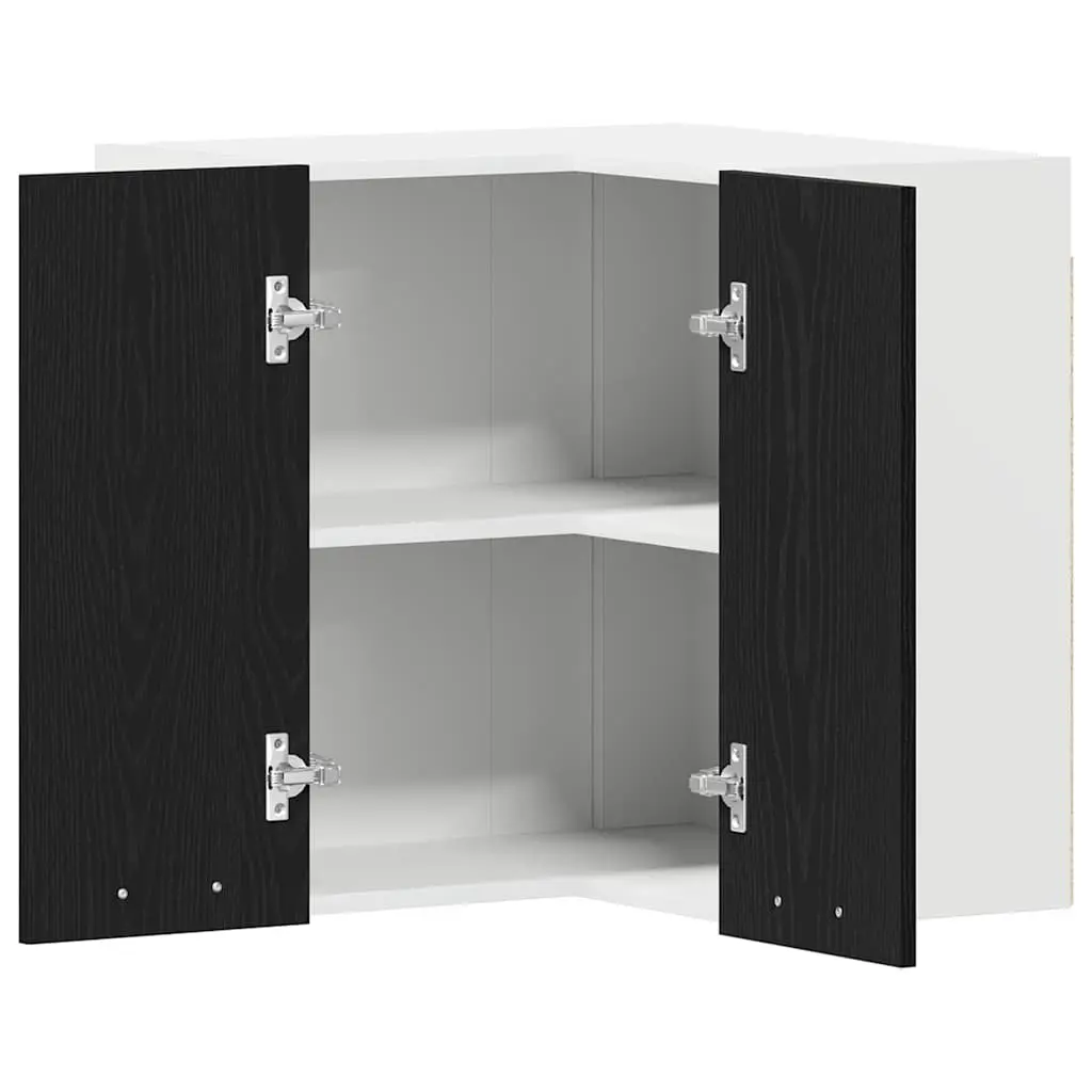 Hanging Kitchen Cabinet Black Modern 57 x 57 x 60 cm Engineered Wood