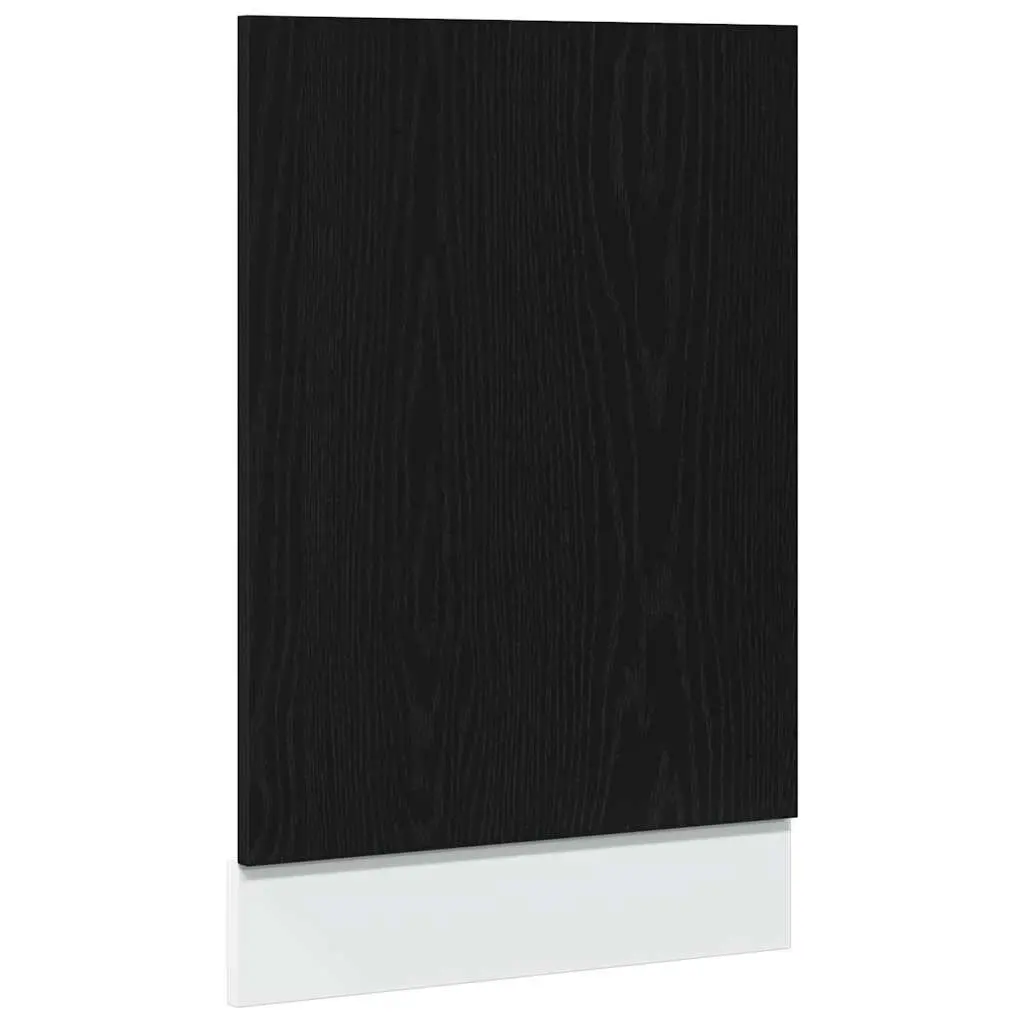 Dishwasher Panel Black Oak 45x1.5x67cm Engineered Wood