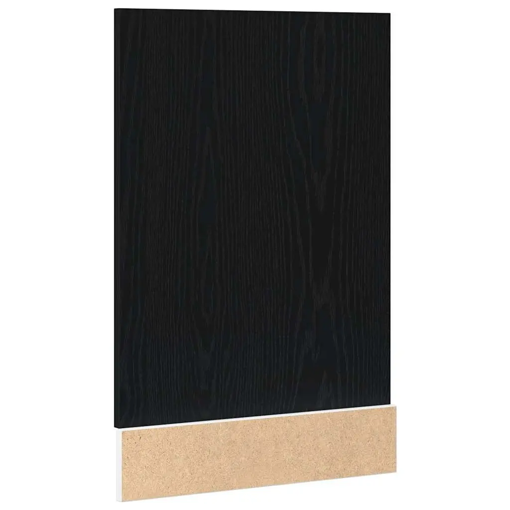 Dishwasher Panel Black Oak 45x1.5x67cm Engineered Wood