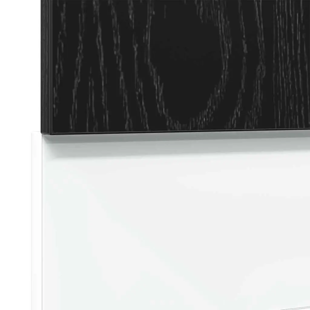 Dishwasher Panel Black Oak 45x1.5x67cm Engineered Wood