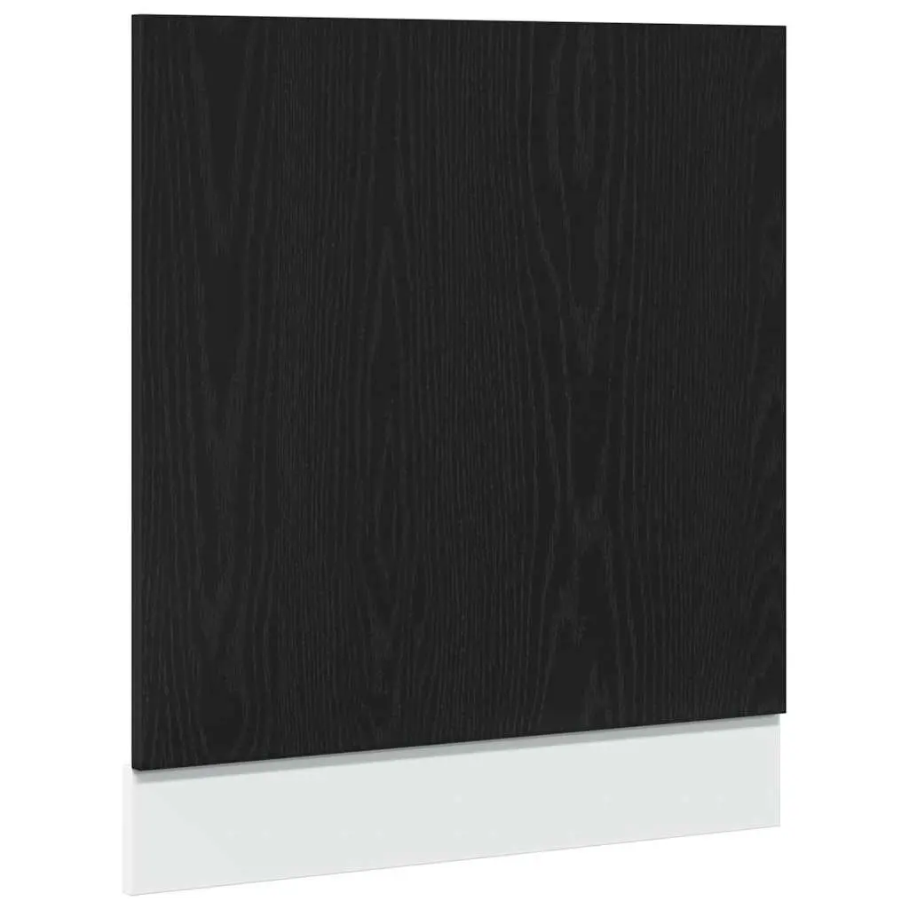 Dishwasher Panel Black Oak 60cm Engineered Wood